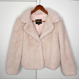 Blush Pink Faux Fur Jacket Sz S